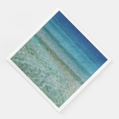 Ocean Waves Aqua Blue Abstract Art Papier servette Servet (Hoek)