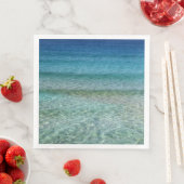 Ocean Waves Aqua Blue Abstract Art Papier servette Servet (Insitu)