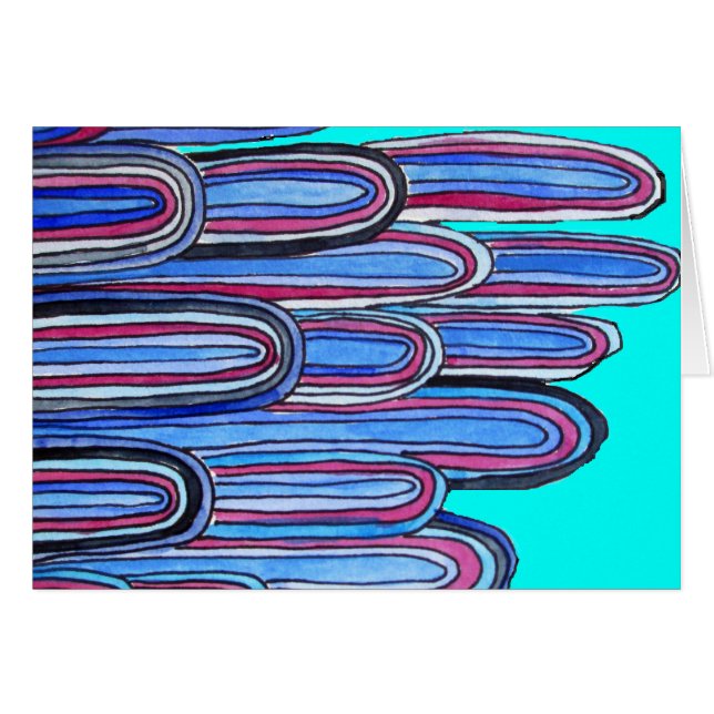 Ocean Waves aquablauw patroon (Voorkant Horizontaal)