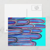 Ocean Waves aquablauw patroon Briefkaart (Voorkant / Achterkant)