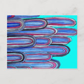 Ocean Waves aquablauw patroon Briefkaart (Voorkant)