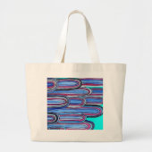 Ocean Waves aquablauw patroon Grote Tote Bag (Voorkant)