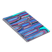 Ocean Waves aquablauw patroon Notitieboek (Rechterzijde)