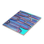 Ocean Waves aquablauw patroon Tegeltje (Zijkant)