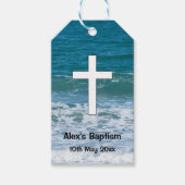 Ocean Waves Baptisme Small Gift Bag Cadeaulabel (Voorkant)