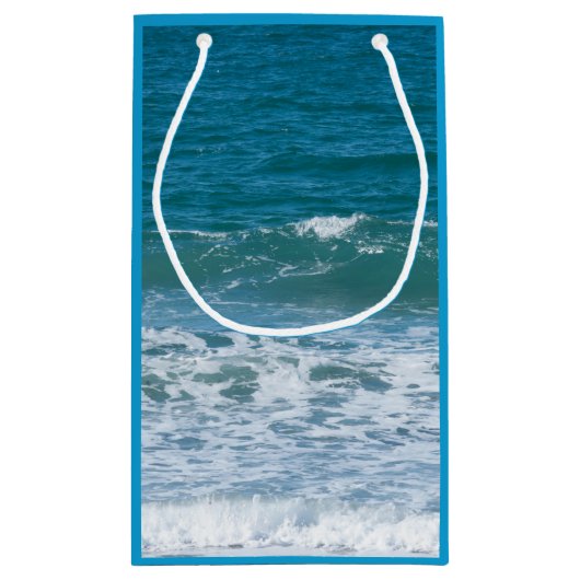 Ocean Waves Baptisme Small Gift Bag Klein Cadeauzakje (Achterkant)