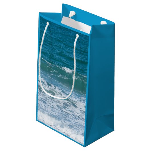 Ocean Waves Baptisme Small Gift Bag Klein Cadeauzakje (Achterkant Gekanteld)