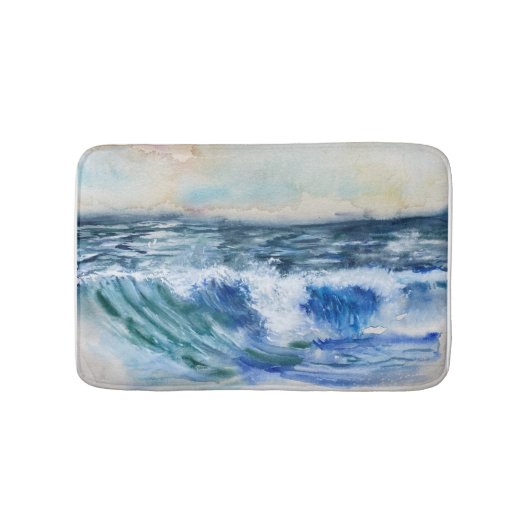 Ocean waves Bath Matt Badmat (Voorkant)