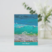 Ocean Waves Beach Art die we hebben verplaatst (of Briefkaart (Staand voorkant)