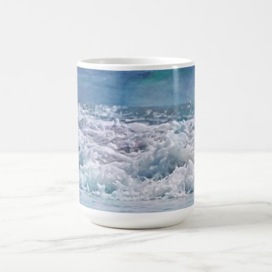 Ocean Waves Beach Art Mok Cup (Center)