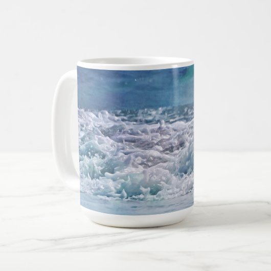 Ocean Waves Beach Art Mok Cup (Voorkant links)