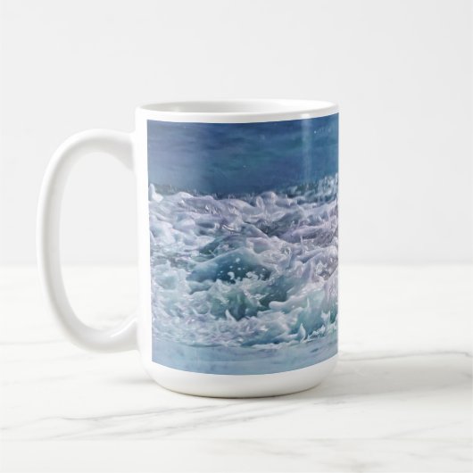 Ocean Waves Beach Art Mok Cup (Links)