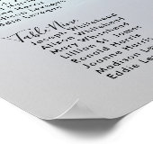 Ocean Waves Beach Background Table Seining Chart Poster (Hoek)