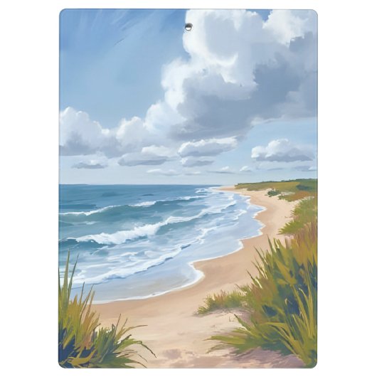 Ocean Waves | Beach Coastal Painted Klembord (Achterkant)