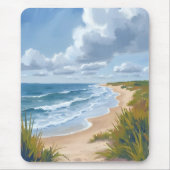 Ocean Waves | Beach Coastal Painted Muismat (Voorkant)
