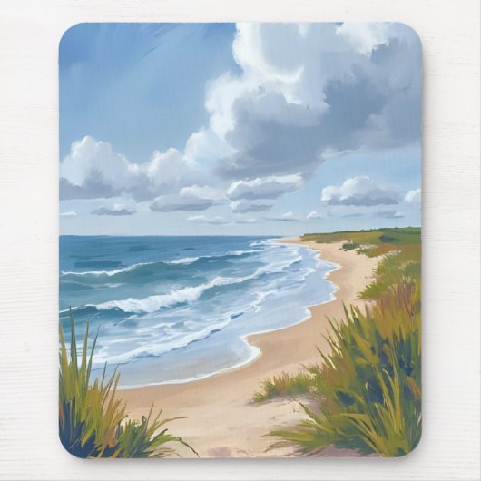Ocean Waves | Beach Coastal Painted Muismat (Voorkant)
