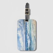 Ocean Waves Beach House Esthetisch Bagagelabel (Voorkant (verticaal))