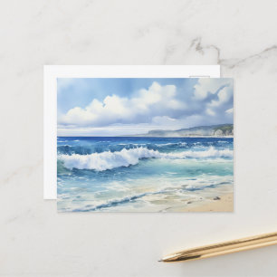 Ocean Waves Beach House Esthetisch Briefkaart