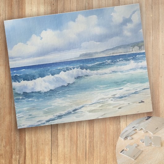Ocean Waves Beach House Esthetisch Legpuzzel