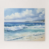 Ocean Waves Beach House Esthetisch Legpuzzel (Horizontaal)