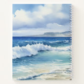Ocean Waves Beach House Esthetisch Notitieboek (Achterkant)