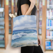 Ocean Waves Beach House Esthetisch Tote Bag