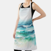 Ocean Waves Beach Waterverf schilderij Schort (Insitu)