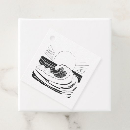 Ocean Waves Bedankjes Labels (In situ)