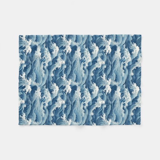 Ocean Waves Blanket Fleece Deken (Voorkant (Horizontaal))