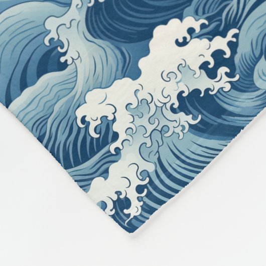 Ocean Waves Blanket Fleece Deken (Hoek)