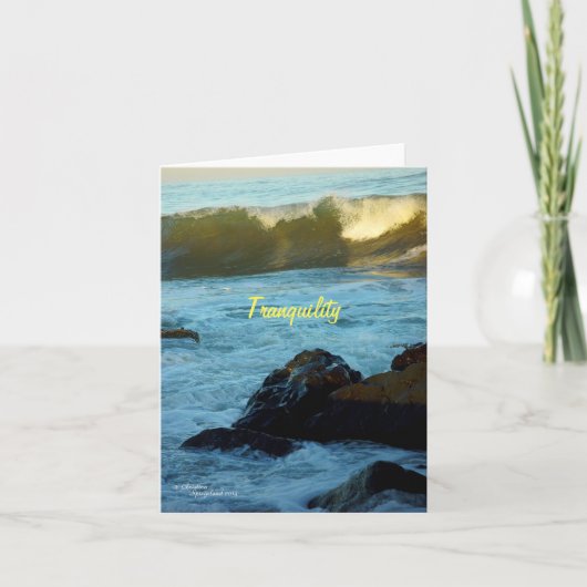 Ocean waves boulders Note Cards Kaart (Voorkant)