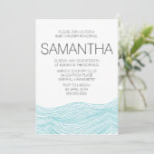 Ocean Waves Bridal of Baby shower Invite Kaart (Staand voorkant)