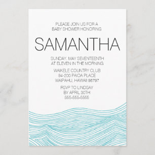 Ocean Waves Bridal of Baby shower Invite Kaart
