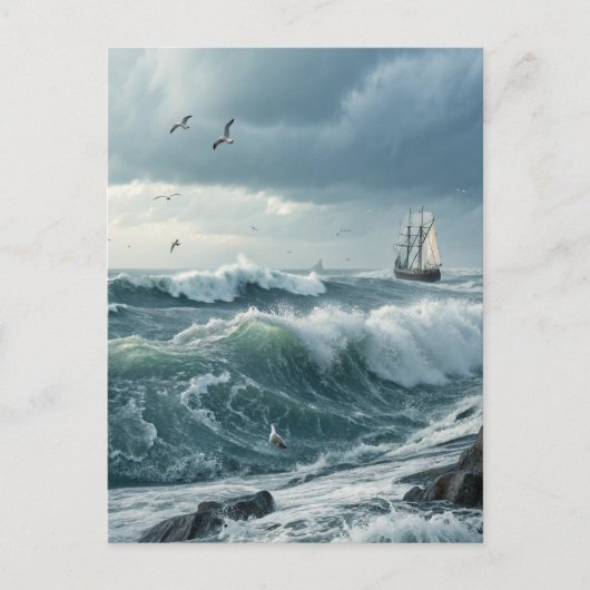 Ocean Waves Briefkaart (Voorkant)