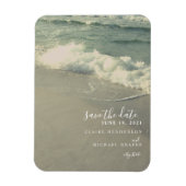 Ocean Waves Bruiloft Bewaar de datum Magneet (Verticaal)