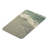 Ocean Waves Bruiloft Bewaar de datum Magneet (Linkerzijde)