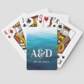 Ocean Waves Bruiloft Speelkaarten, gunsten Pokerkaarten (Achterkant)