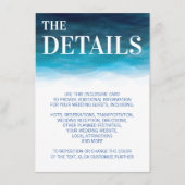 Ocean Waves bruiloft uitnodigingsbijlage Kaart (Voorkant)