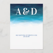 Ocean Waves bruiloft uitnodigingsbijlage Kaart (Achterkant)