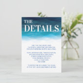 Ocean Waves bruiloft uitnodigingsbijlage Kaart (Staand voorkant)