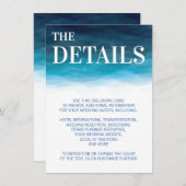 Ocean Waves bruiloft uitnodigingsbijlage Kaart (Voorkant / Achterkant)