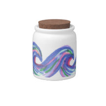 Ocean Waves Candy Jar