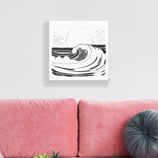 Ocean Waves Canvas Afdruk (Insitu (Woonkamer))
