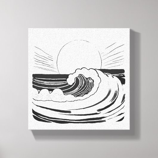 Ocean Waves Canvas Afdruk (Voorkant)