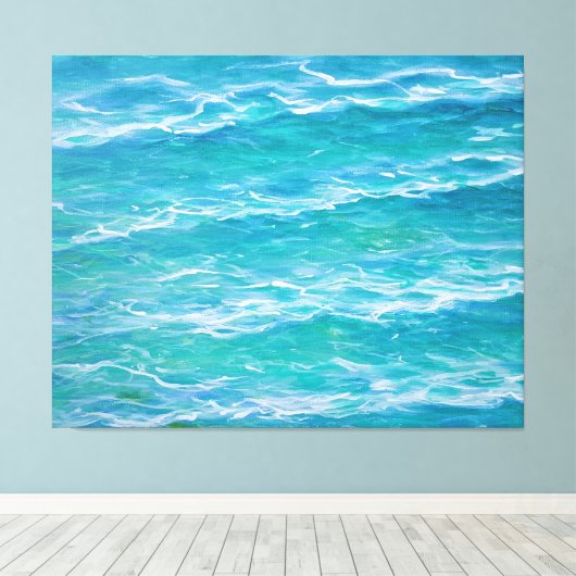 Ocean Waves Canvas Afdruk (Insitu (Houten vloer))