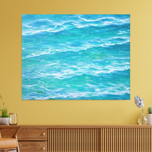 Ocean Waves Canvas Afdruk (Insitu (Woonkamer))