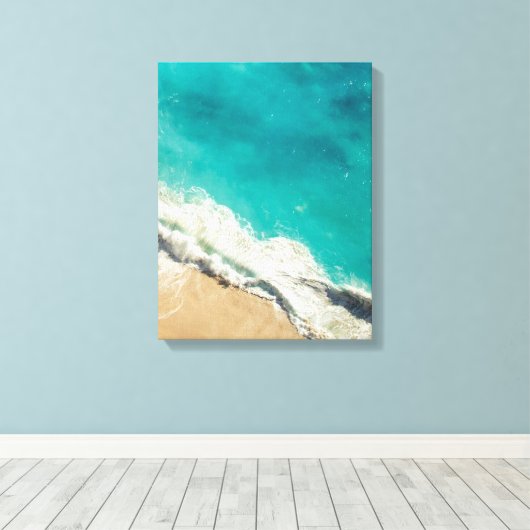 Ocean Waves Canvas Print (Insitu (Houten vloer))