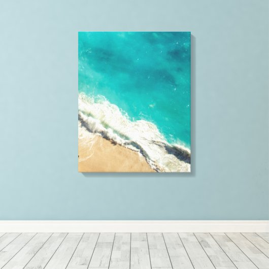 Ocean Waves Canvas Print (Insitu (Houten vloer))