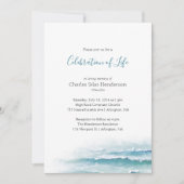Ocean Waves Celebration of Life Invitation Kaart (Voorkant)
