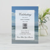 Ocean Waves Celebration of Life-uitnodiging Kaart (Staand voorkant)